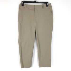 Eddie Bauer Mid-Rise Cropped Pant Women’s Size 10 Beige Pockets Stretch Outdoor